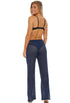PULL ON PANT WITH SIDE SLIT - GOFRET